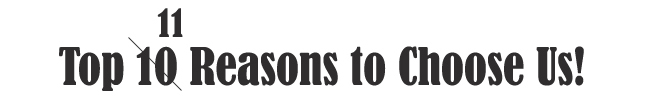 Top Top Reasons to Choose Us